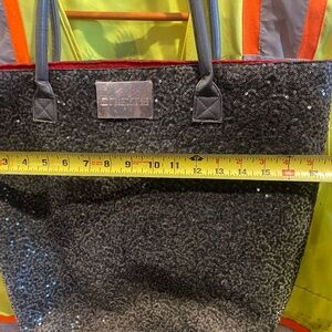 Bag, Chico's Black Sequin Tote